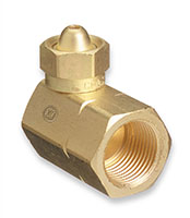 CGA-200 "MC" Acetylen Cylinder to CGA-510 POL Acetylene 90 Degree Regulator Adapter