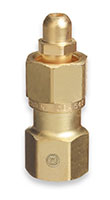 CGA-540 Oxygen Cylinder to CGA-580 Nitrogen Regulator Adapter