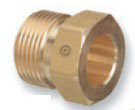 Up to 3000 psig Pressure 1.040 in. - 14 National Gas Outlet (NGO) Male Brass Nut