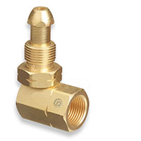 CGA-510 POL Acetylene Cylinder to CGA-510 POL Acetylene 90 Degree Regulator Adapter