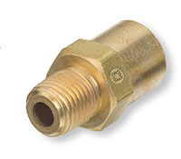 1/8 Inch (in) National Pipe Thread (NPT) Male to A-Size Female Right Hand (RH) Inert Arc Adapter