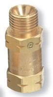 Fuel Gas Left Hand B-Size Female Nut to B-Size Male Regulator Adaptor Model Check Valve