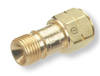 Fuel Gas Left Hand 1/4 Inch (in) National Pipe Thread (NPT) Male to B-Size Male Regulator Outlet Model Check Valve