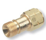 Fuel Gas Left Hand B-Size Male to B-Size Female Nut Torch Style Check Valve