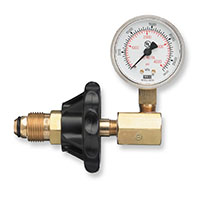 400 psig Prest-O-Lite (POL) Acetylene Cylinder Pressure Testing Gauge with Hand-Tight Nut