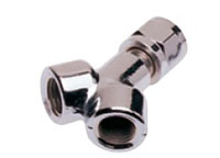 Oxygen Diameter Index Safety System (DISS) 1240 Female Inlet to 1/4 Inch (in) National Pipe Thread (NPT) Female Outlet Y-Connector