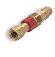 Fuel Gas Left Hand Hose-to-Hose Quick-Connect with Check Valve