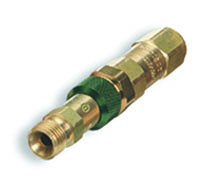 Fuel Gas Left Hand Regulator-to-Hose Quick-Connect with Check Valve