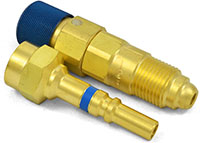 Inert Gas Right Hand Regulator-to-Hose Quick-Connect with Check Valve