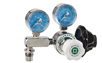 Single Stage Adjustable Regulator with CGA-326 Hand-Tight Nut and Nipple Inlet