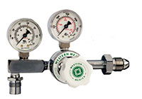 Single Stage Adjustable Blood Gas Mixture with Nut and Nipple Inlet