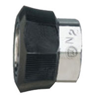 Diameter Index Safety System (DISS) 1120A, Nitrogen Hand-Tight (Brass) Nut with Black Collar