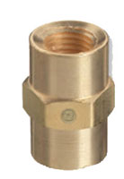 1.187 Inch (in) Length Female to Female Pipe Brass Thread Coupling