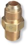 3/8 Inch (in) Male National Pipe Thread (MNPT) Brass Society of Automotive Engineers (SAE) Flare Tubing Adapter