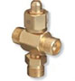 CGA-540 Gas Service Manifold 4-Way Coupler Tee Fitting with Check Valve