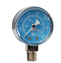 2000 psi Maximum Working Pressure and 1/4 Inch (in) National Pipe Thread (NPT) Nitrous Oxide Gas Gauge