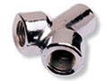 1/8 Inch (in) National Pipe Thread (NPT) Female Inlet to 1/4 Inch (in) National Pipe Thread (NPT) Female Outlets Y-Connector