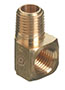 90 Degree (º) 1/4 x 1/4 Inch (in) National Pipe Thread (NPT) Female to Male 1000 psig Maximum Pressure Brass Elbow