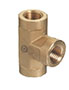 1/4 Inch (in) National Pipe Thread (NPT) 3-Way Female 3000 psig Maximum Pressure Brass Tee Fitting